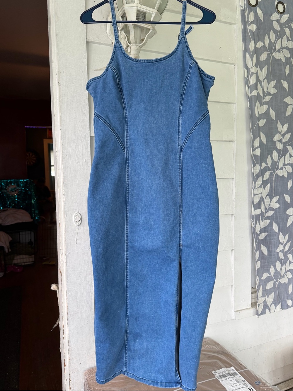 SHEIN XXL- Denim Bodycon Midi Dress – Sleeveless